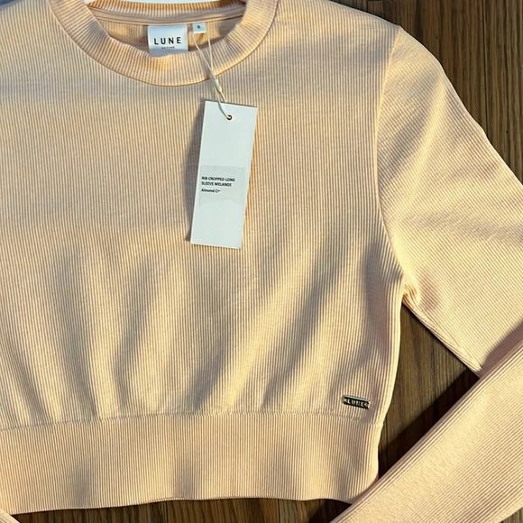 LUNE ACTIVE Rib Crop Long Sleeve Melange size small - Picture 6 of 7